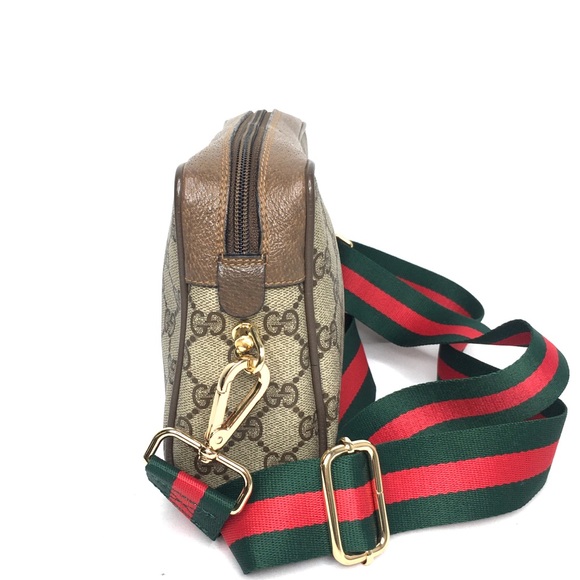 Authentic Gucci brown monogram coated canvas crossbody bag clutch - Picture 6 of 16
